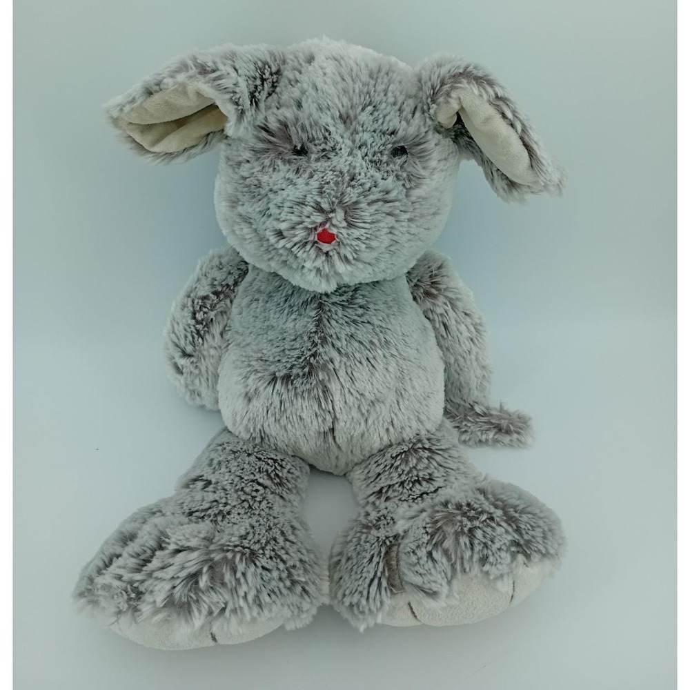 Kaloo Rouge Mouse Plush Large 15" Frosted Brown Stuffed Animal Red Nose Rare